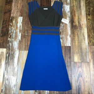 Blue Cotton T-shirt Knit Dress Upcycled EMBODY